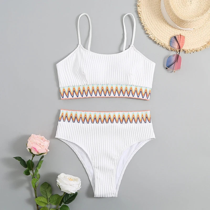Bikini met Verstelbare Bandjes en Hoge Taille – Malia