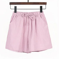 Luchtige Linnen Damesshorts met Hoge Taille en Sportieve Pasvorm – Fenja