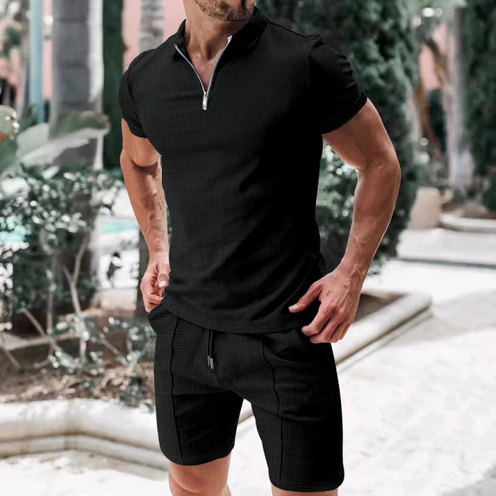 Ademende & Stylish Heren Zomerset met Poloshirt & Shorts - Nilo