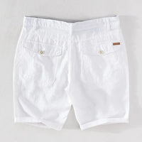 Herenshorts van Linnen-Katoen met Knoopsluiting - Sandro