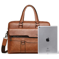 PU Leren Zakenlaptoptas met Schouderband