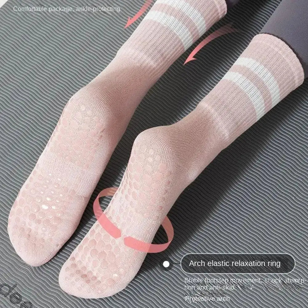 Antislip Mid-Tube Sportsokken voor Fitness en Yoga - GripFit (1+1 Gratis)
