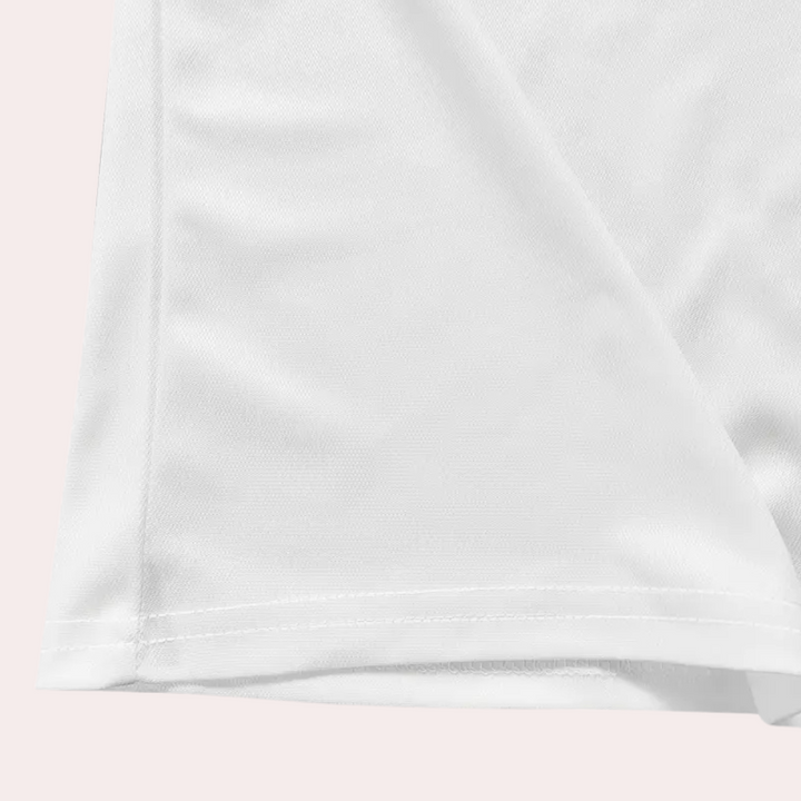 Bedrukte Witte Polo voor Heren - Lucas