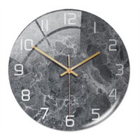 Stijlvolle Wandklok met Marmeren Textuur - MarbleTime