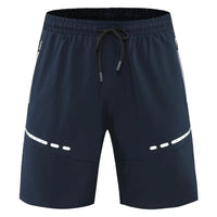 Sportieve & Stijlvolle Slim-Fit Trainingsshorts met Ritszakken – Kian