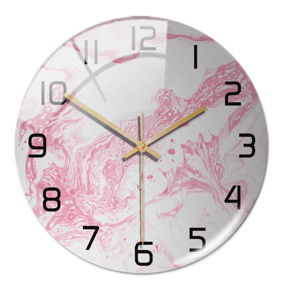 Stijlvolle Wandklok met Marmeren Textuur - MarbleTime