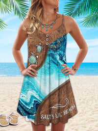 Mouwloze zomer mini jurk - Solene