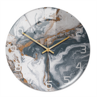 Stijlvolle Wandklok met Marmeren Textuur - MarbleTime