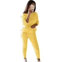 Tweedelig Dames Tricot Trainingspak voor Herfst & Winter – Isaline