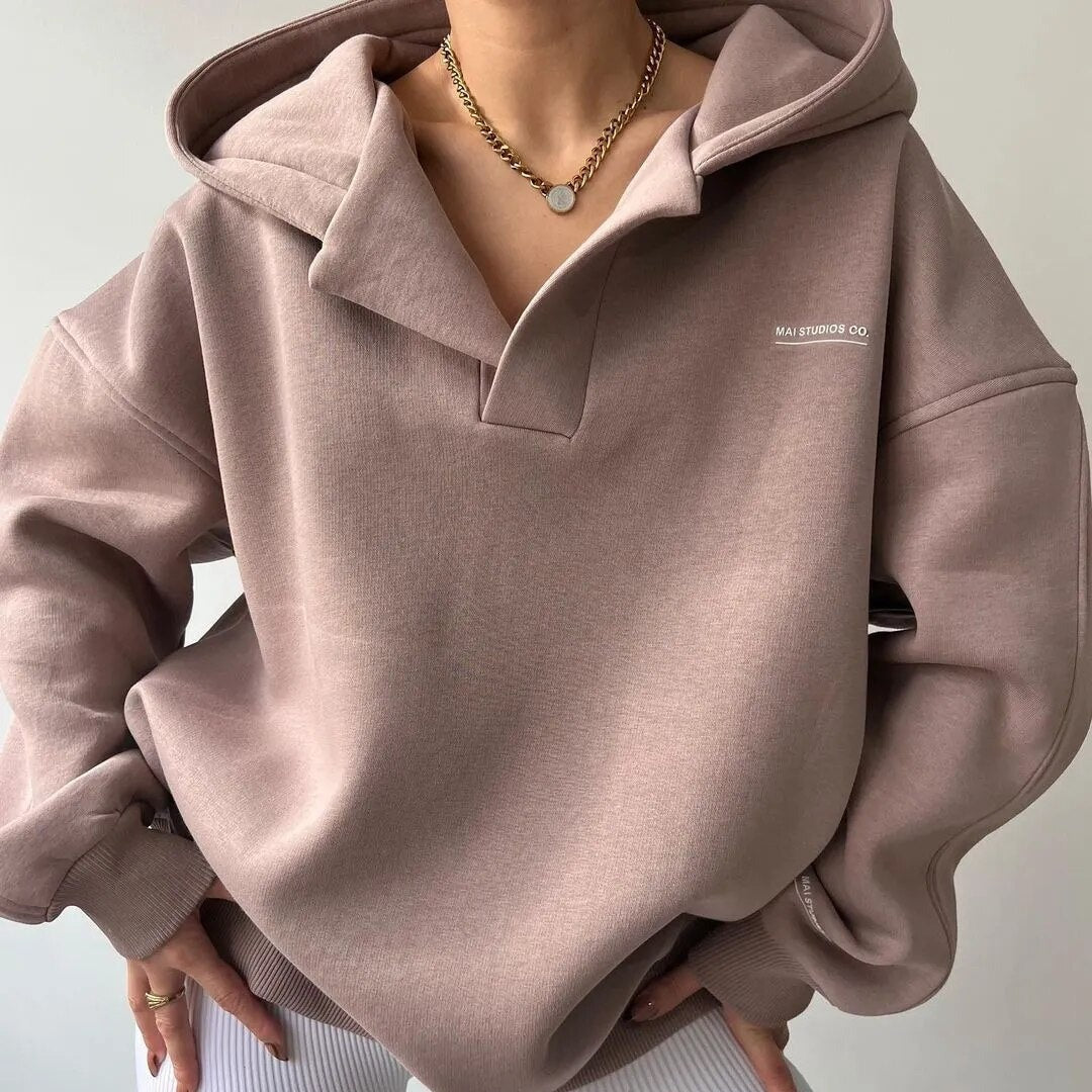 Trendy Oversized Dames Hoodie met Capuchon - Luna