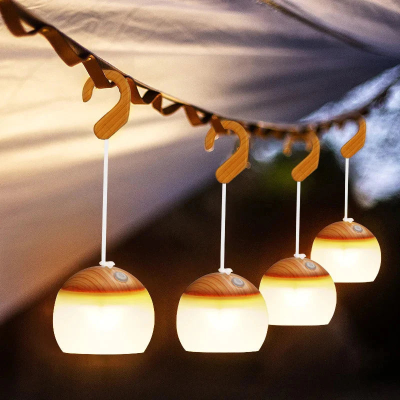 Retro Camping Lantaarn USB Oplaadbaar Licht - CampGlow