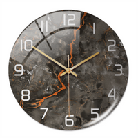 Stijlvolle Wandklok met Marmeren Textuur - MarbleTime