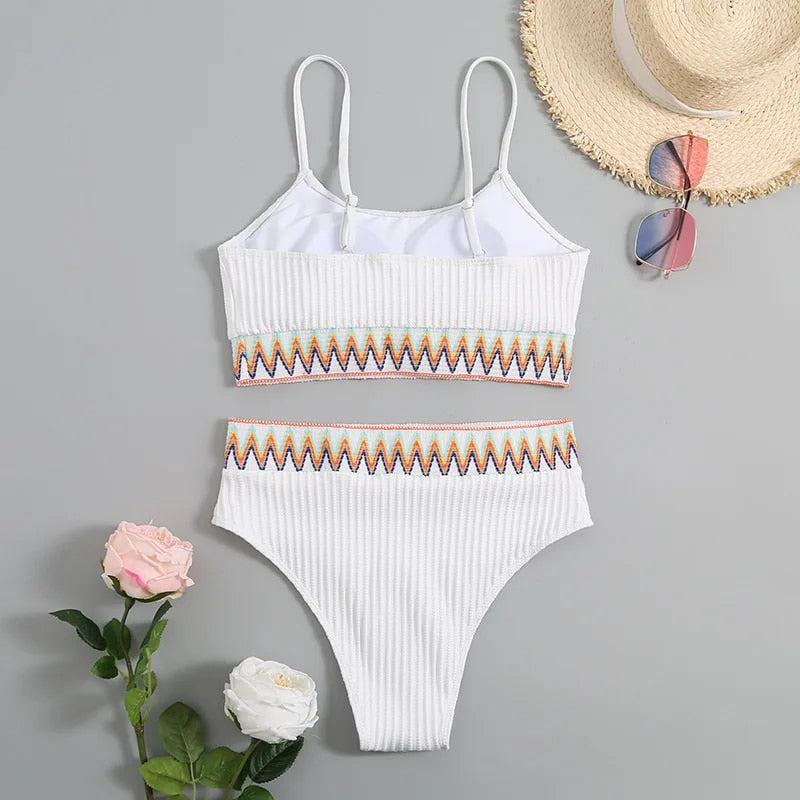Bikini met Verstelbare Bandjes en Hoge Taille – Malia