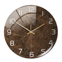 Stijlvolle Wandklok met Marmeren Textuur - MarbleTime