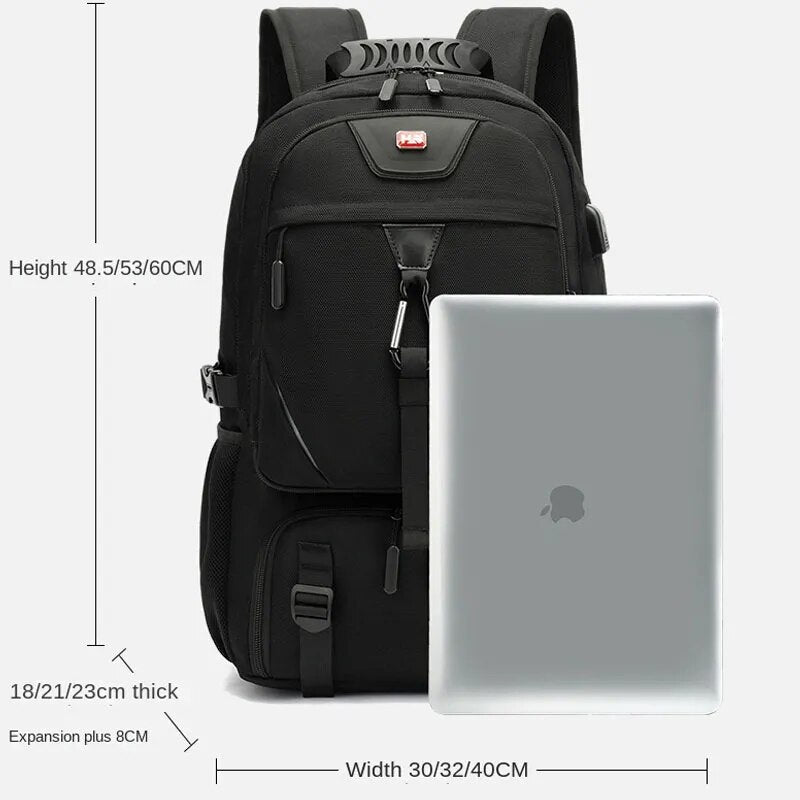 Rugzak met USB-aansluiting en Grote Capaciteit (50-80L) - UrbanTrail