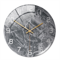 Stijlvolle Wandklok met Marmeren Textuur - MarbleTime