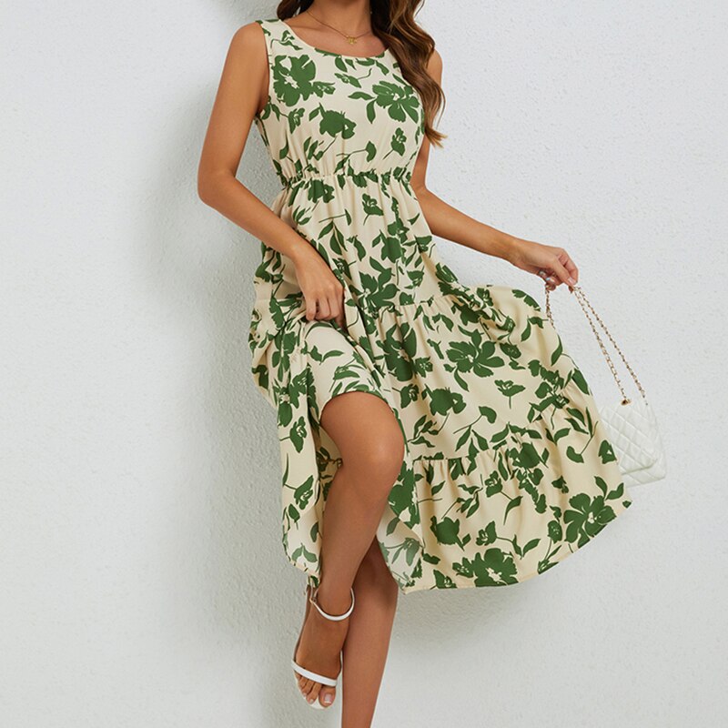 Zomerse Midi-Jurk met Bloemenprint – Fenna