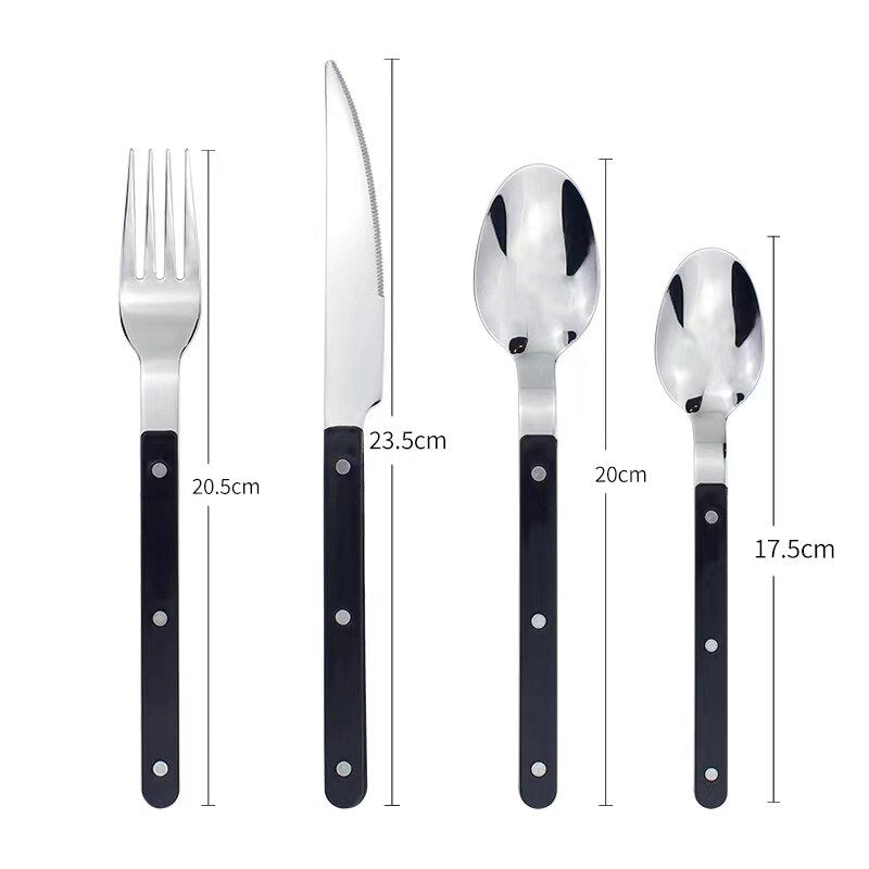 24-Delige Roestvrijstalen bestekset met Gegraveerd Design - BistroLine