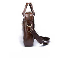Echte Leren Business Laptoptas met Schouderband