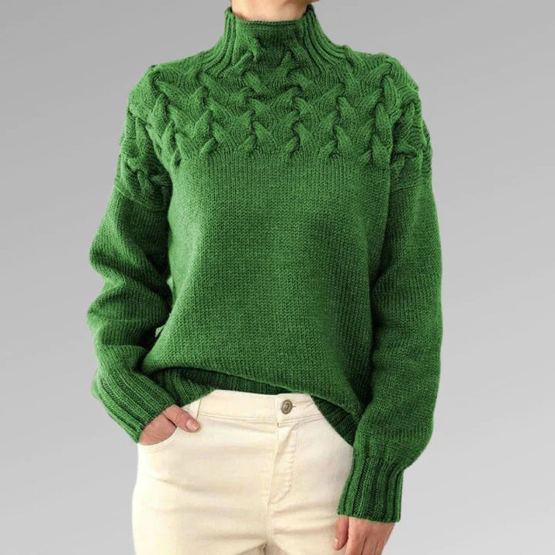 Gebreide Dames Herfsttrui met Col – Sienna