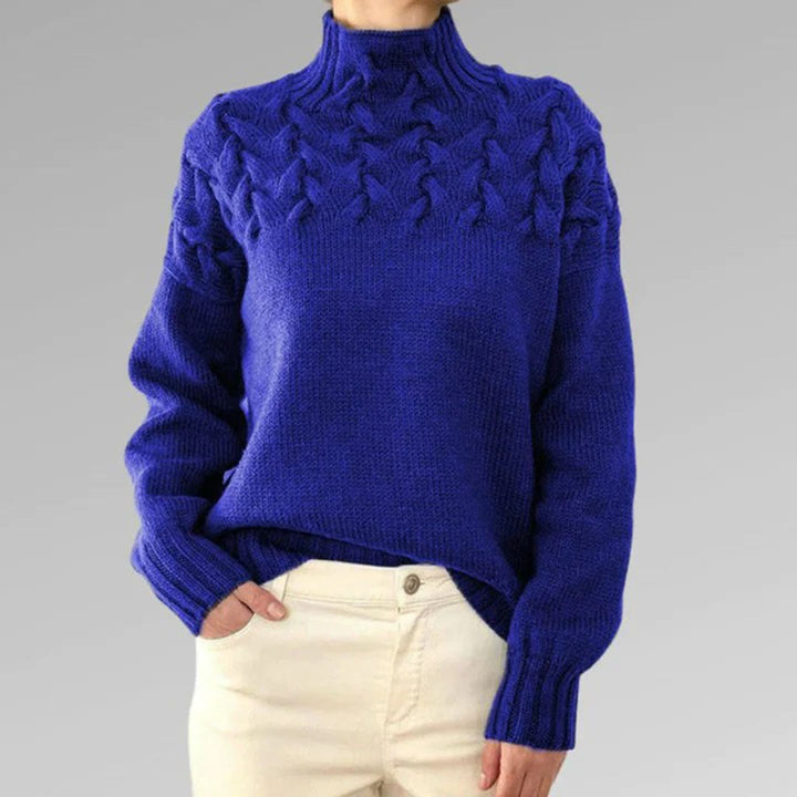 Gebreide Dames Herfsttrui met Col – Sienna