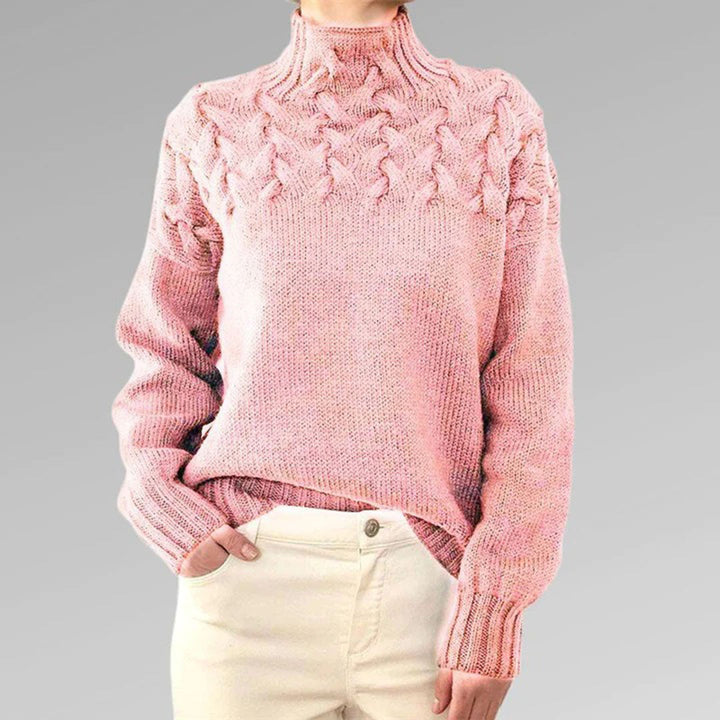 Gebreide Dames Herfsttrui met Col – Sienna