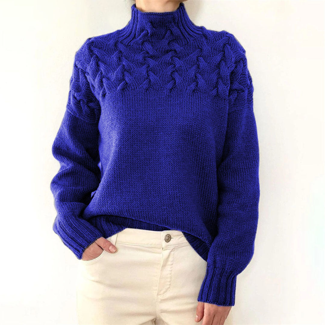 Gebreide Dames Herfsttrui met Col – Sienna
