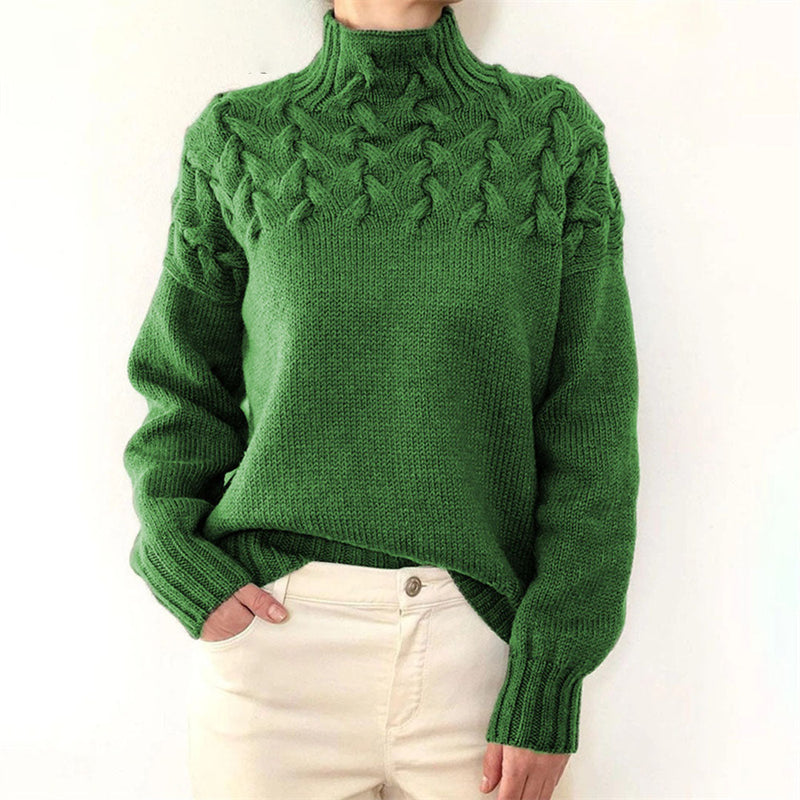 Gebreide Dames Herfsttrui met Col – Sienna
