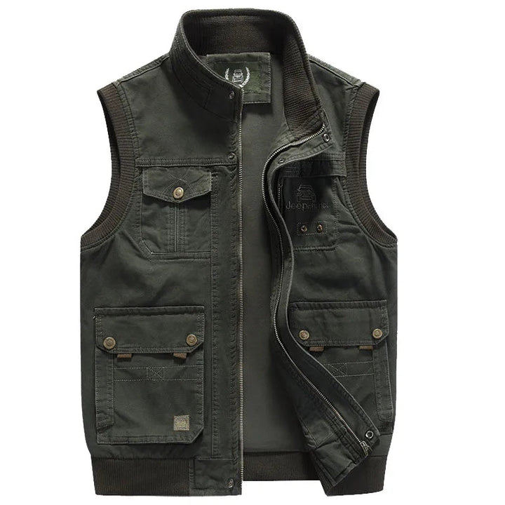 Vintage Heren Outdoor Vest met Praktische Zakken - Elias