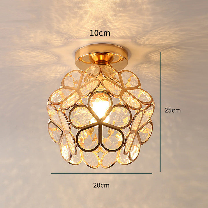 Glazen Bloemen Plafondlamp - FloraGlow