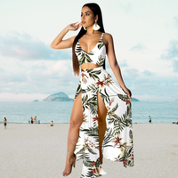 Zomerset met Haltertop en Lange Rok met Split – Naïma