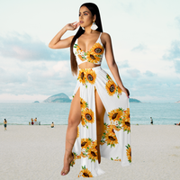 Zomerset met Haltertop en Lange Rok met Split – Naïma