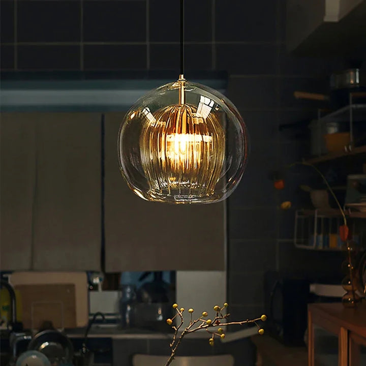 Moderne Aluminium-Glas Hanglamp - LumaLite