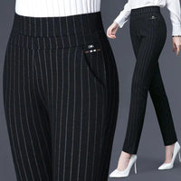 Rechte Damesbroek met Elastische Hoge Taille - Sophia