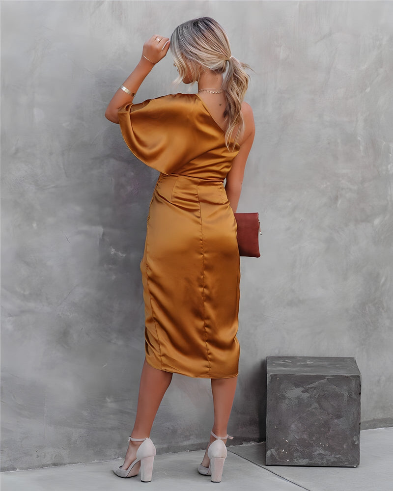 Stijlvolle One-Shoulder Avondjurk - Celeste