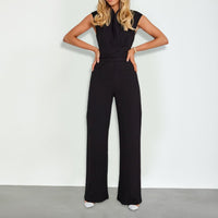 Luchtige Dames Jumpsuit met Wijde Pijpen en V-Hals – Maribel