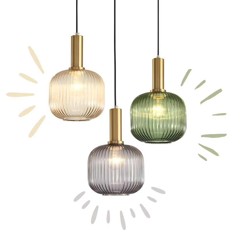 Retro Glazen Hanglamp - ColorVibe