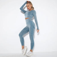 Naadloze Dames Yoga Set met Cropped Top - Nova
