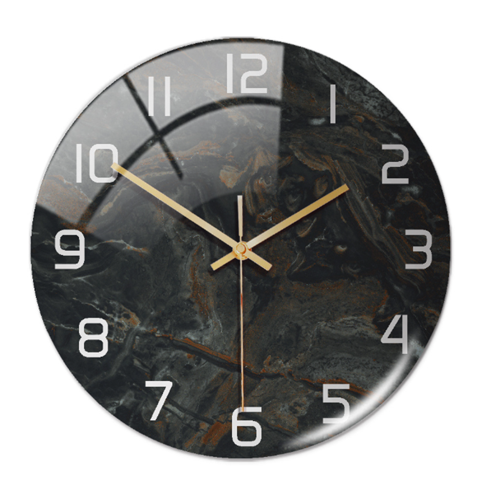 Stijlvolle Wandklok met Marmeren Textuur - MarbleTime