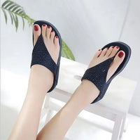 Comfortabele dames platform slippers met strass – Geneva