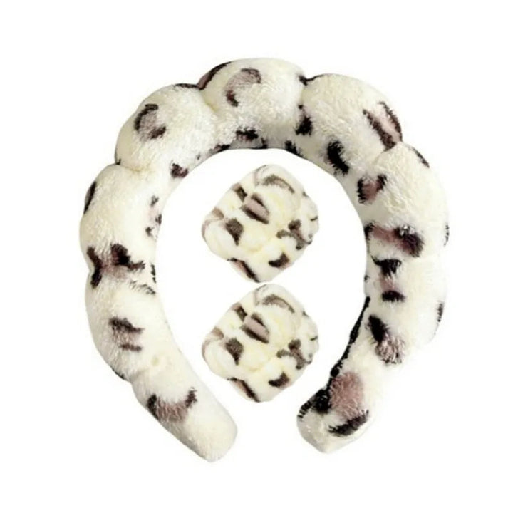 Pluche Spa Hoofdband & Polsband Set - Fluffiea