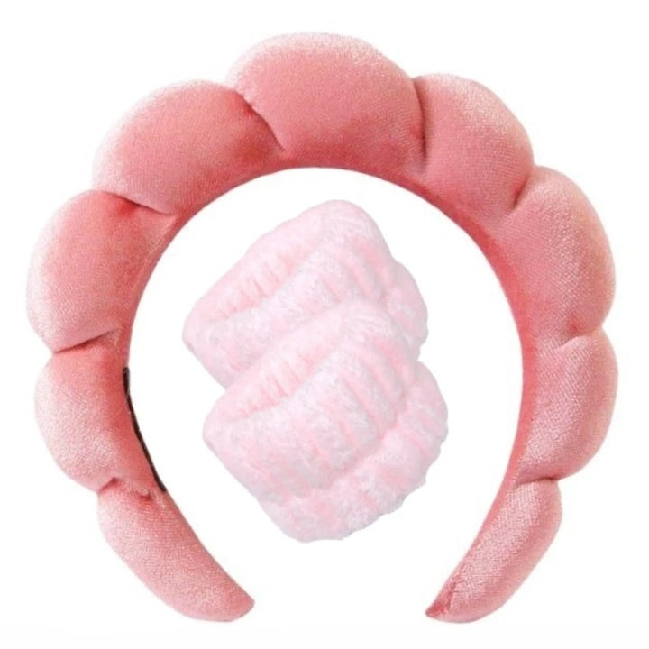Pluche Spa Hoofdband & Polsband Set - Fluffiea