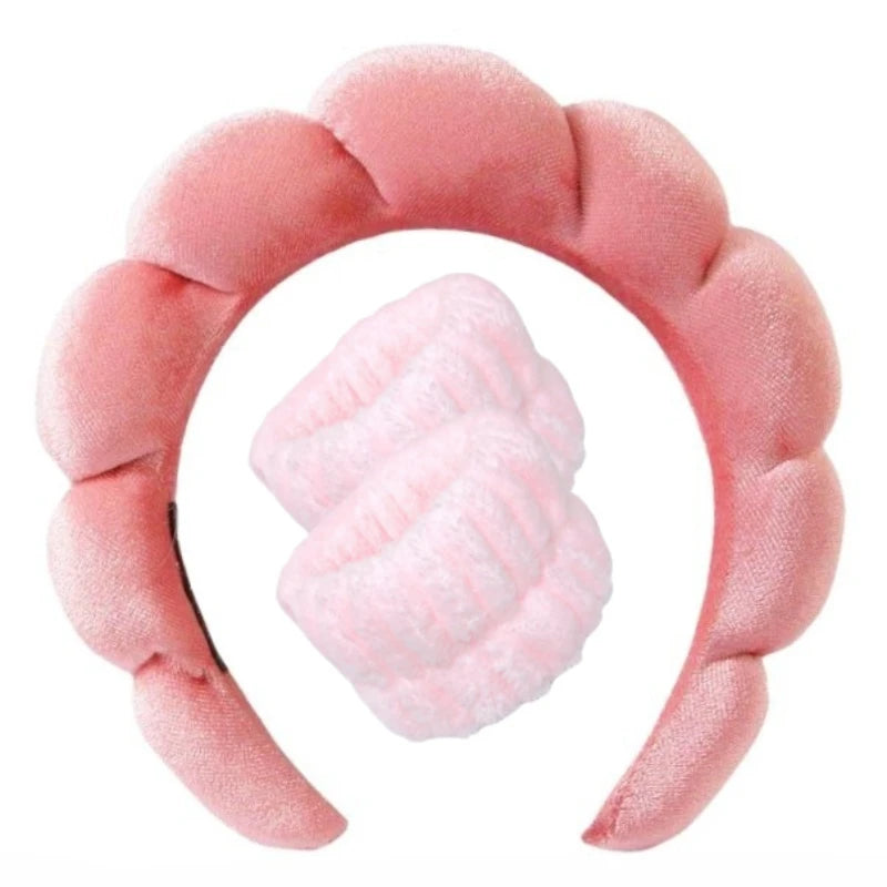 Pluche Spa Hoofdband & Polsband Set - Fluffiea