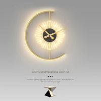 Moderne Gouden Lichtgevende Klok - Elysium