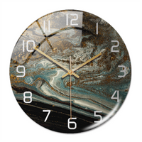 Stijlvolle Wandklok met Marmeren Textuur - MarbleTime