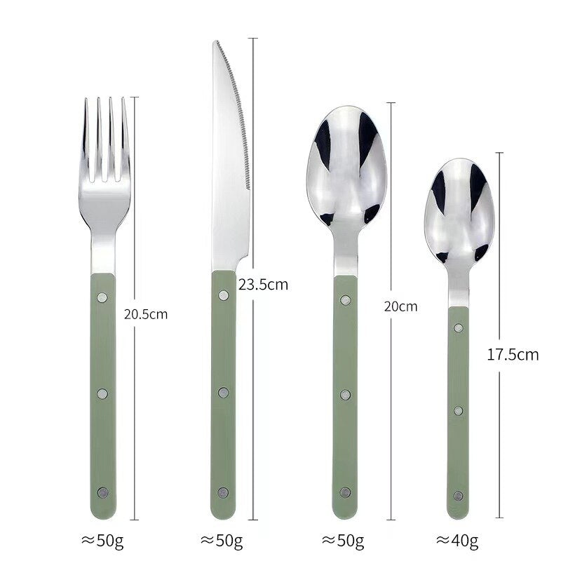 24-Delige Roestvrijstalen bestekset met Gegraveerd Design - BistroLine