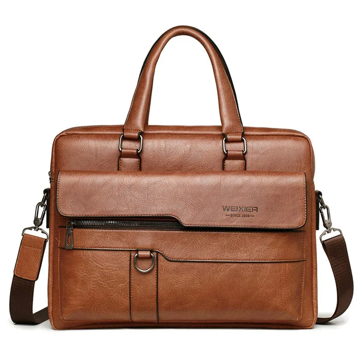 PU Leren Zakenlaptoptas met Schouderband