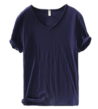 Heren V-hals Linnen Shirt - Luca