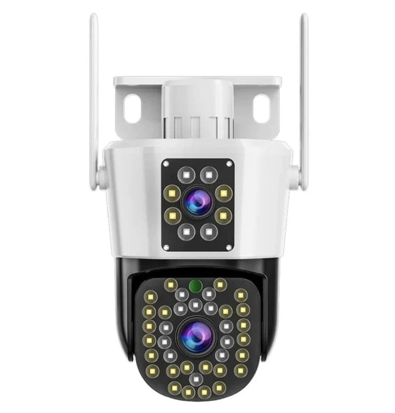 Set van 2 Beveiligingscamera’s met Dubbele Lens – DualGuard Max 2-Pack