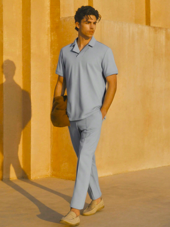 Moderne Grijze Heren Zomeroutfit – Nico